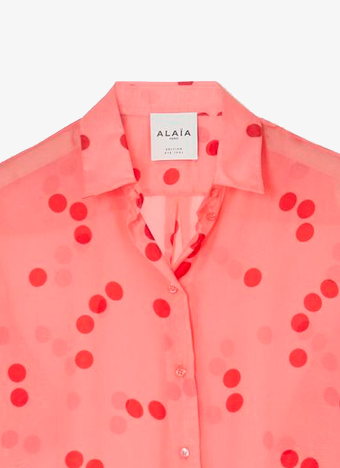 Alaïa Edition 1991 Silk Polka-Dot Shirt ALAÏA PINK/RED ALAÏA EDITION 1991 SILK POLKA-DOT SHIRT
